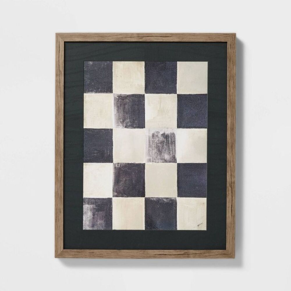 16" x 20" Checkerboard Framed Wall Art - Threshold designed with Studio McG